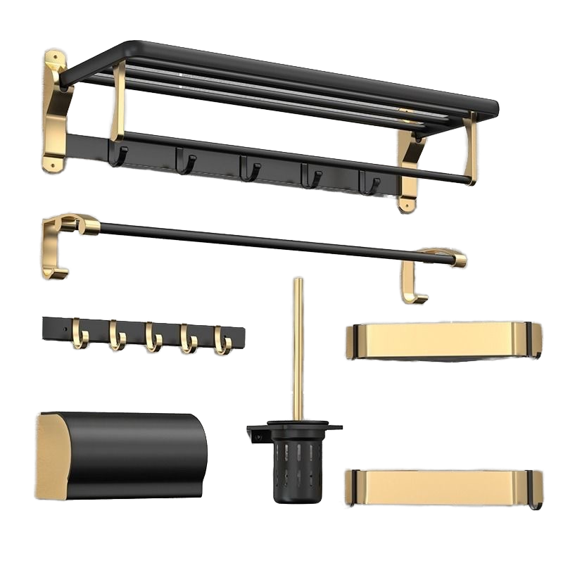 Home Bathroom Hardware - Modern Lüks Banyo Donanım Seti Fırçalanmış
