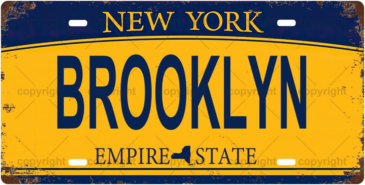 Home Bathroom Signs - BROOKLYN Vintage Metal Tabela, Plaka, Ev
