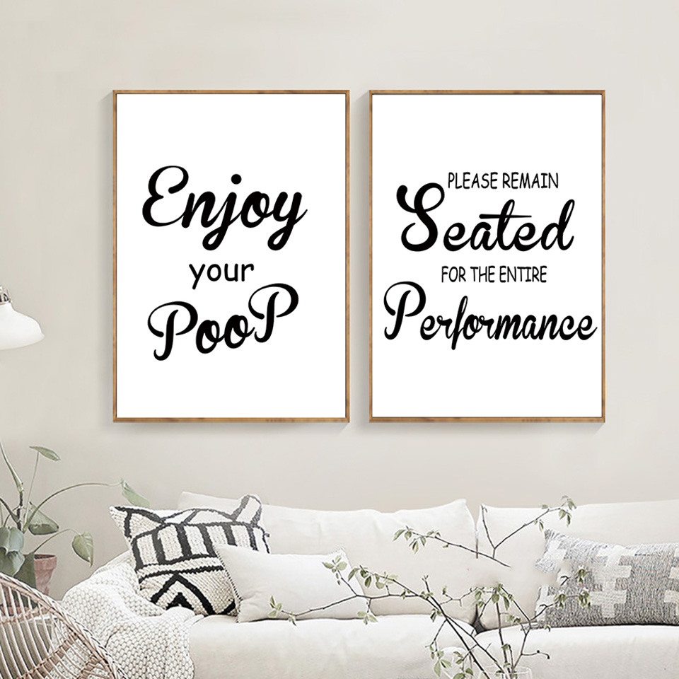 Home Bathroom Quotes - Yaratıcı Banyo Şakaları Alıntı Resimleri Duvar