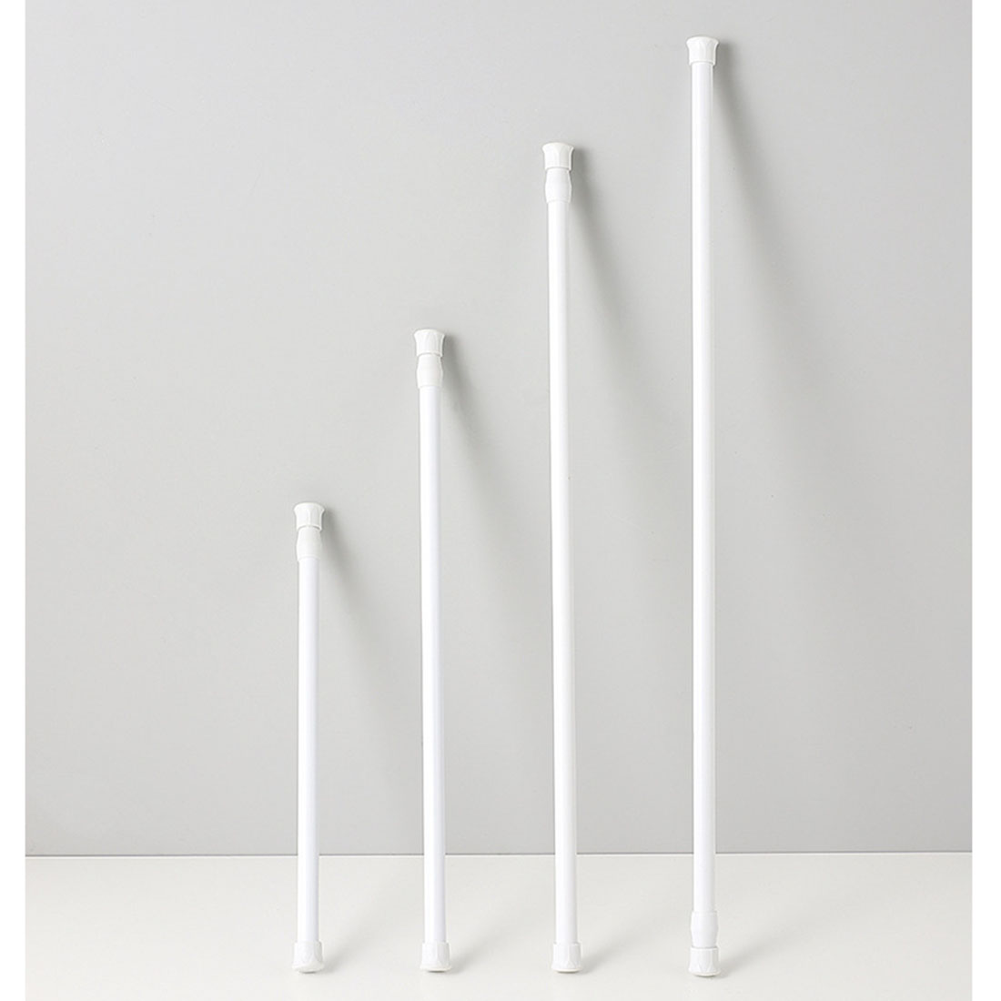 Home Bathroom Hardware - Çok amaçlı yaylı teleskopik çubuk dolap