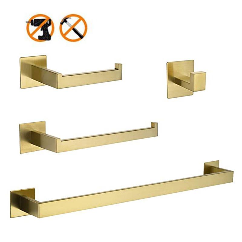 Home Bathroom Hardware - 304 Paslanmaz Çelik 4 Parçalı Altın