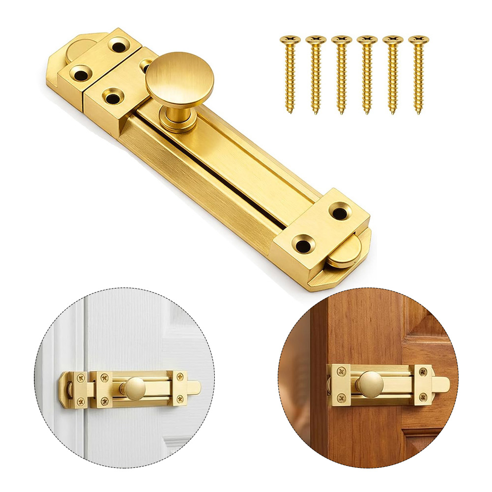 Home Bathroom Hardware - 5 inç katı pirinç sürgülü kapı