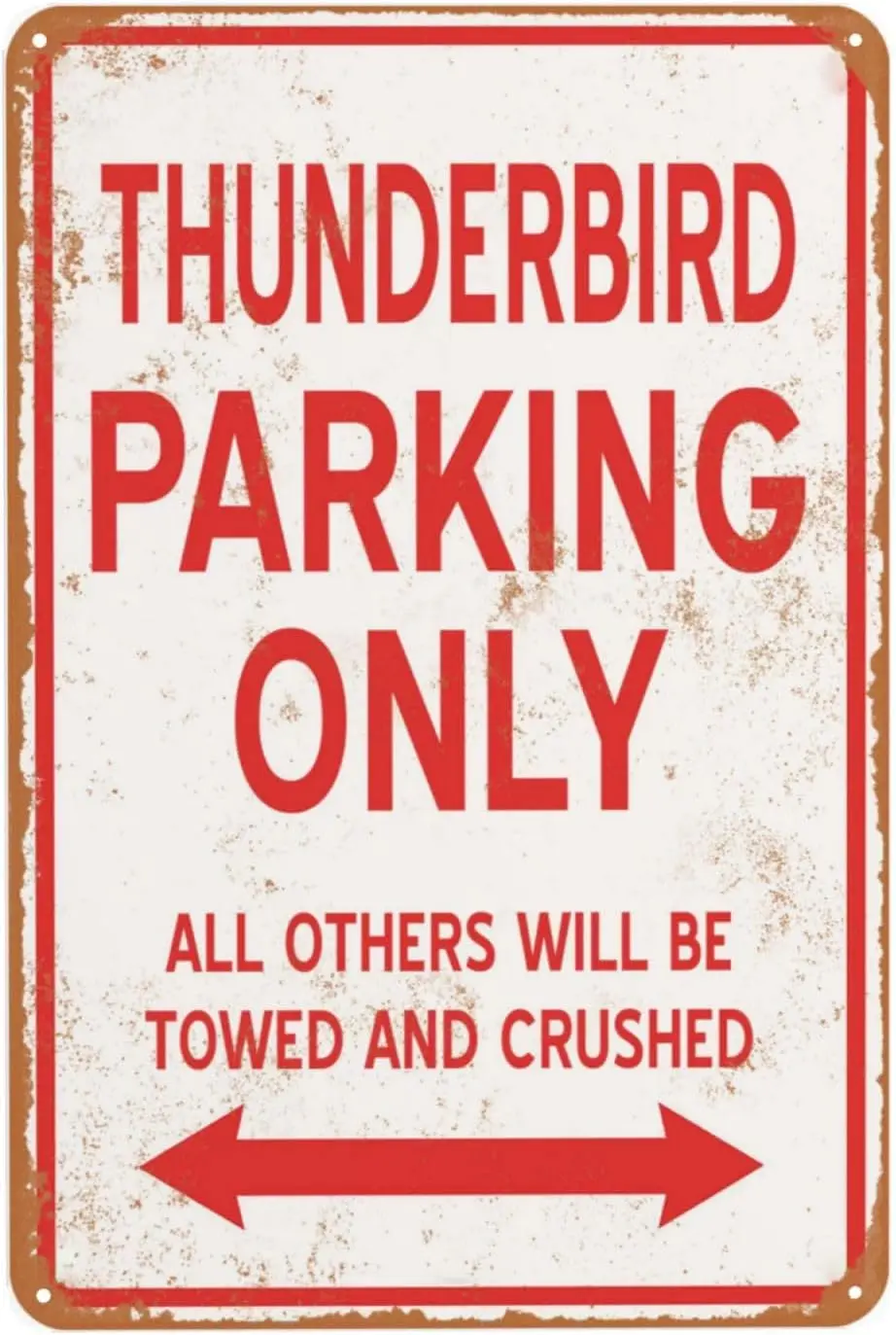Home Bathroom Signs - Vintage Metal Tabela Thunderbird Sadece Park