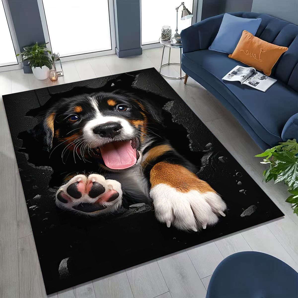 Home Bathroom Break - 3D İllüzyon Kırma Duvar Köpek Yavrusu