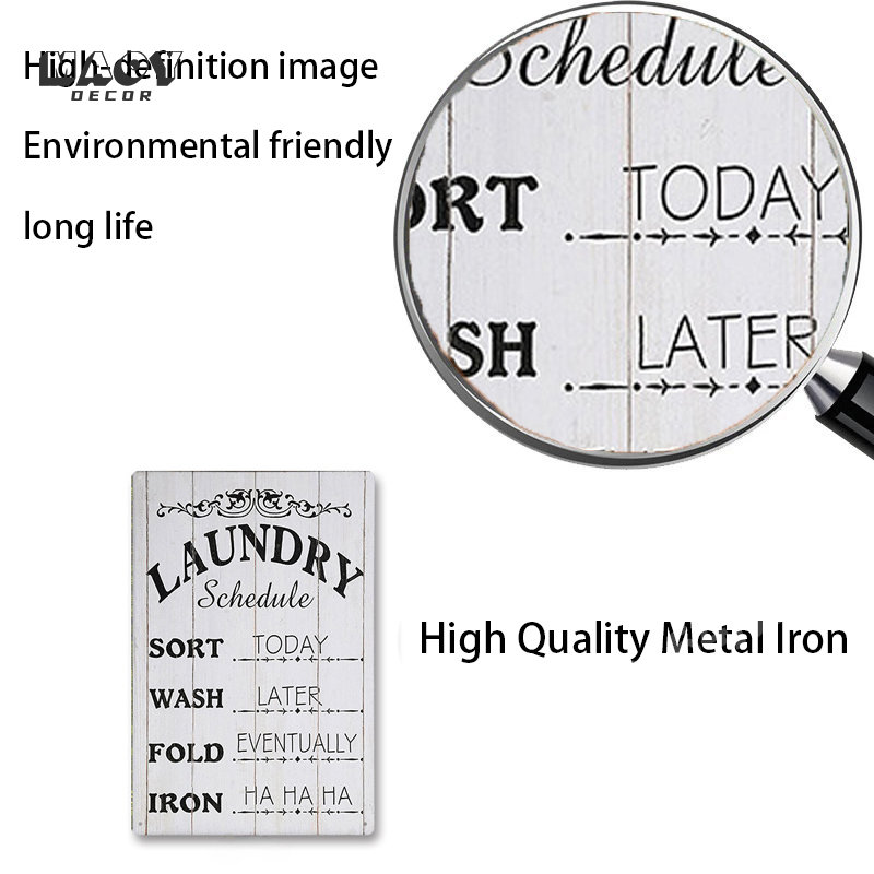 Slogan Metal Tabela Çamaşır Od - Home Bathroom Signs incelemesi ve fiyatı