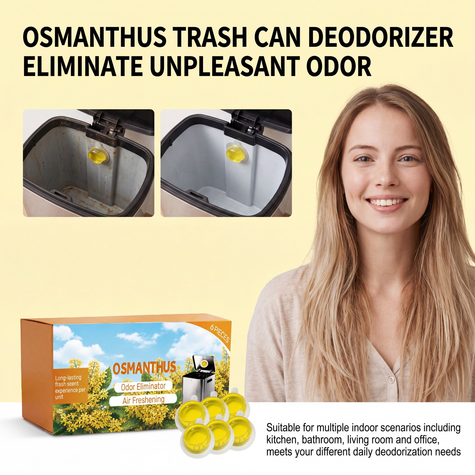 6x Osmanthus çöp tenekesi koku - Home Bathroom Freshener incelemesi ve fiyatı