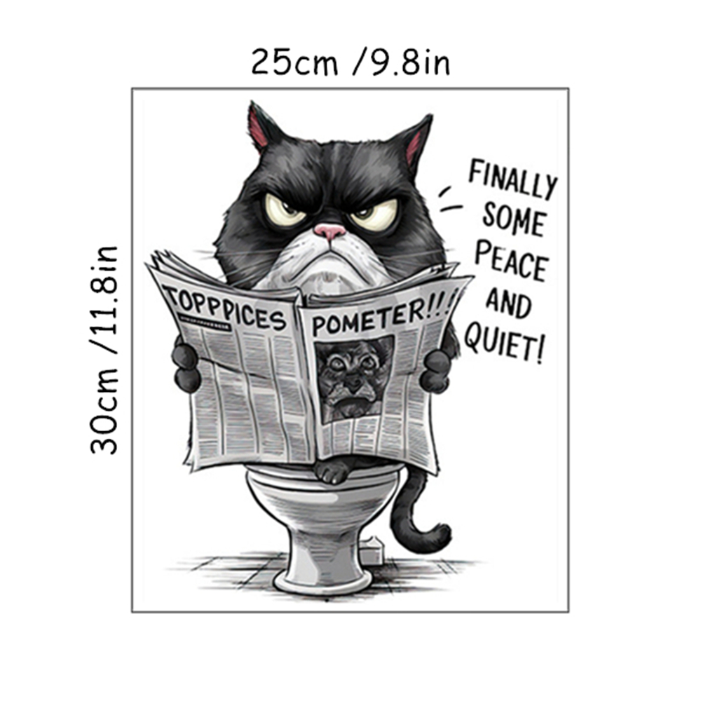 Komik Siyah Kedi Gazete Okur T - Home Bathroom Quotes incelemesi ve fiyatı