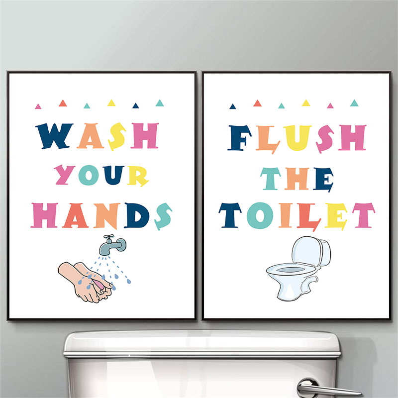Modern Renkli Çocuk Banyo Duva - Home Bathroom Quotes incelemesi ve fiyatı