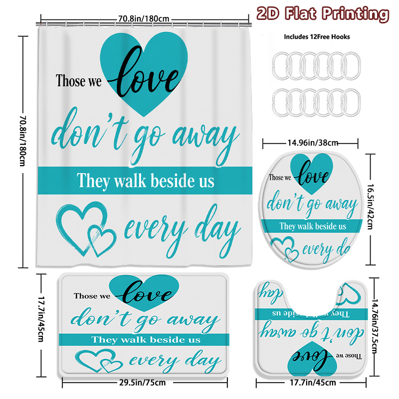 2D Düz, 2D Düz 4 Parça Aşk Kal - Home Bathroom Quotes incelemesi ve fiyatı